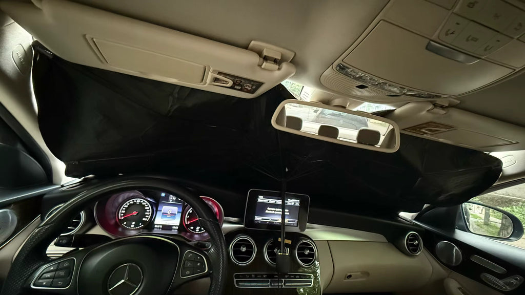 Parasol para coche tipo paraguas